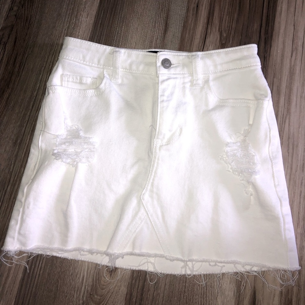 Hollister White Jean Skirt !